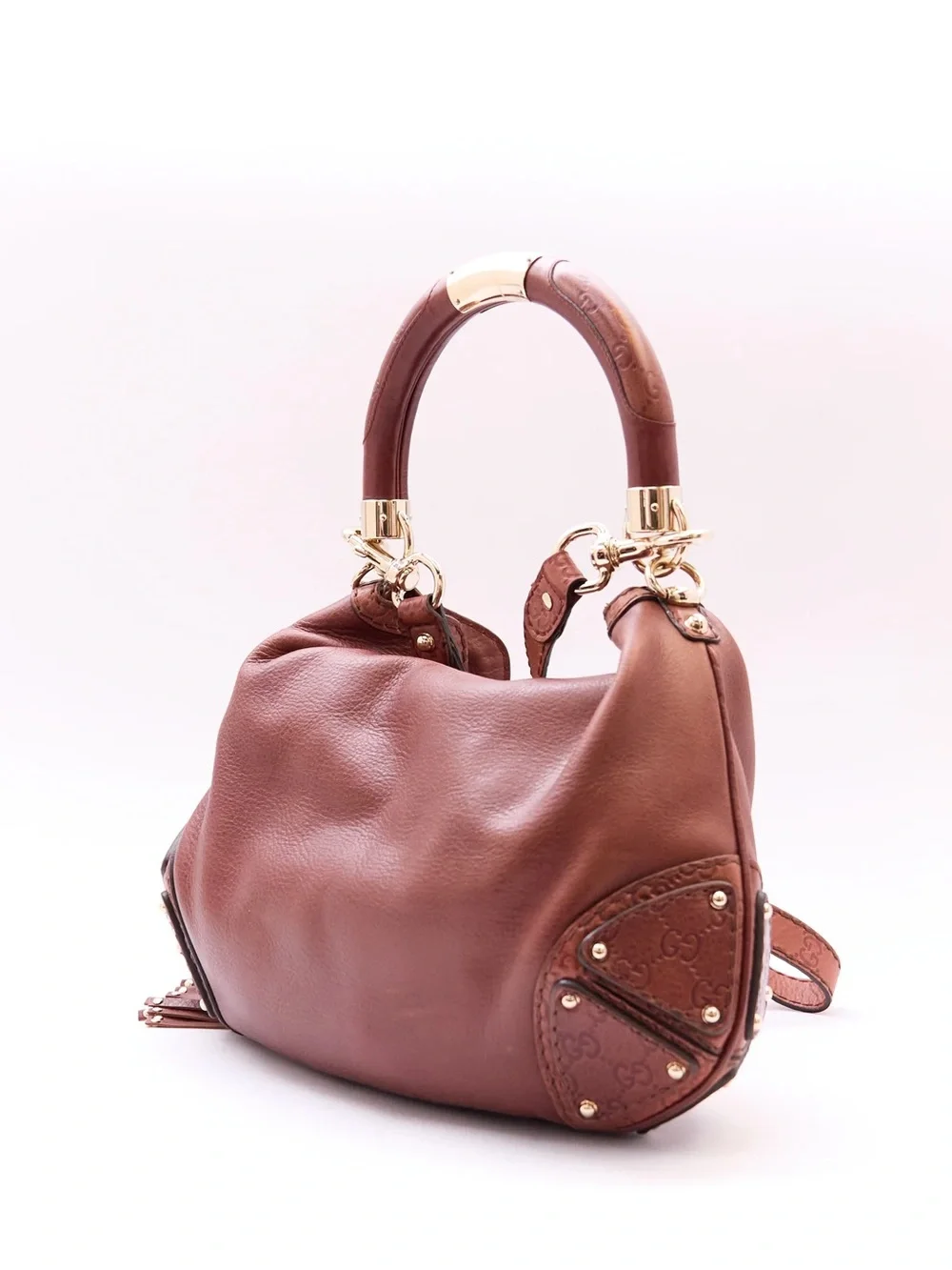 Vintage Gucci Brown Leather Indy Bag (2006 Release)